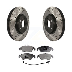 Front Coated Drilled Slotted Disc Brake Rotors And Ceramic Pads Kit For Audi A4 Q5 A5 Quattro A7 allroad A6 S5 KDT-100152