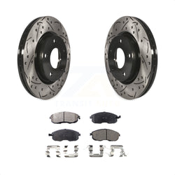 Front Coated Drilled Slotted Disc Brake Rotors And Ceramic Pads Kit For Nissan Sentra KDT-100177