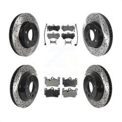 Front Rear Disc Brake Rotors And Ceramic Pads Kit (6Pc) For Porsche Cayenne Volkswagen Touareg With 330mm Diameter Rotor KDT-100749