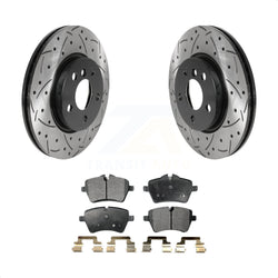 Front Coated Drilled Slotted Disc Brake Rotors And Ceramic Pads Kit For Mini Cooper KDT-100803
