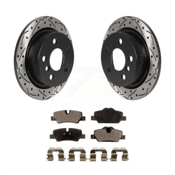 Rear Coated Drilled Slotted Disc Brake Rotors And Ceramic Pads Kit For Mini Cooper KDT-100960