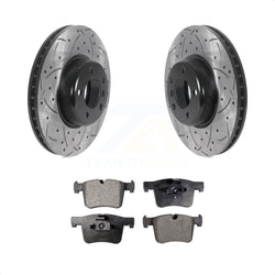 Front Coated Drilled Slotted Disc Brake Rotors And Ceramic Pads Kit For BMW 335i xDrive 435i 328i GT 328d 330i Gran Coupe KDT-100979