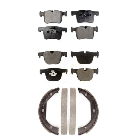 Front Rear Semi-Metallic Brake Pads And Parking Shoes Kit For BMW 328i xDrive 335i 428i 435i 330i Gran Coupe GT KFN-100673 by Transit Auto