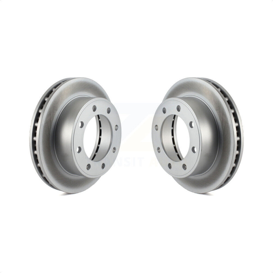 Front Coated Disc Brake Rotors Pair For Ford F-250 Super Duty F-350 Excursion F-550 F-450 KG-100072 by Genius