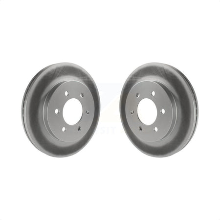 Front Coated Disc Brake Rotors Pair For Ford F-150 Lincoln Mark LT With 6 Lug Wheels 4WD KG-100078 by Genius