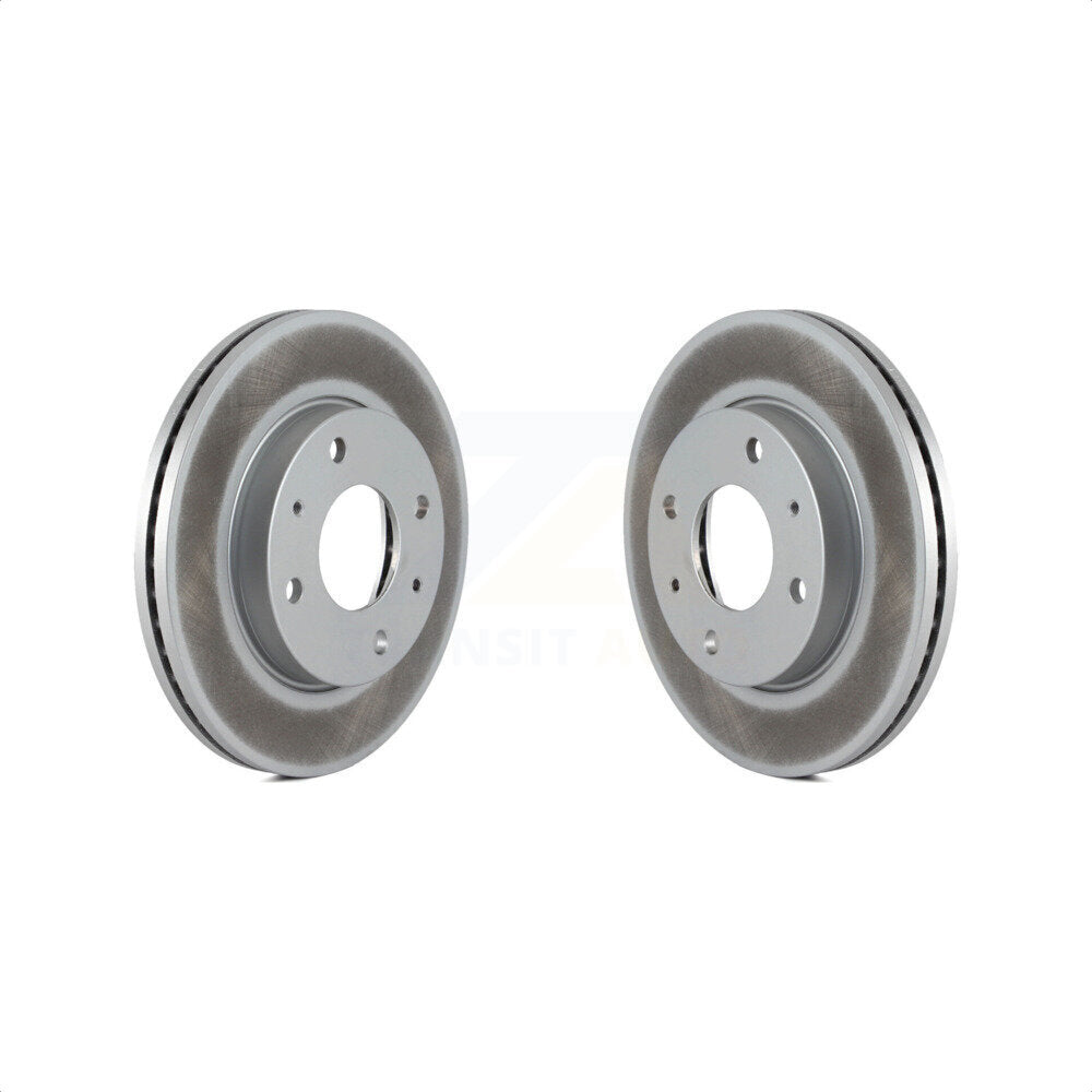 Front Coated Disc Brake Rotors Pair For Hyundai Elantra Sonata Kia Optima Magentis KG-100198 by Genius