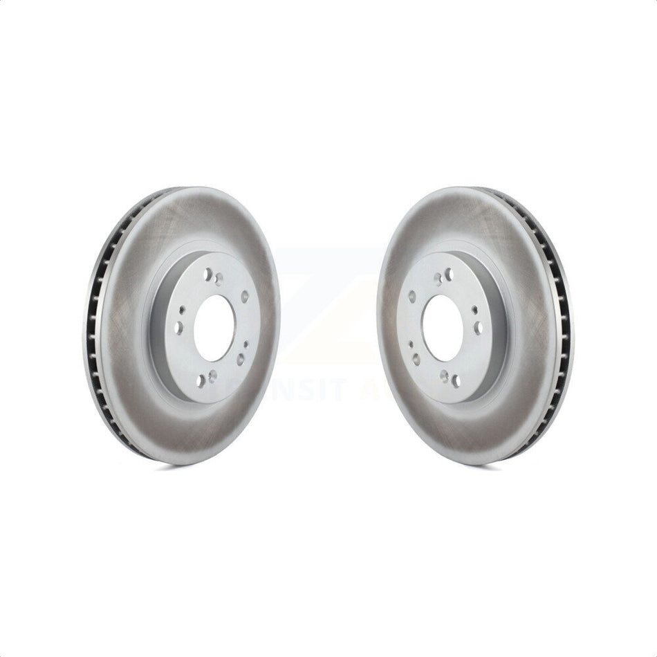 Front Coated Disc Brake Rotors Pair For Mitsubishi Endeavor KG-100207 by Genius