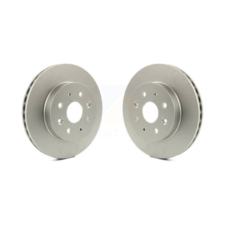 Front Coated Disc Brake Rotors Pair For 2003-2005 Kia Rio KG-100211 by Genius