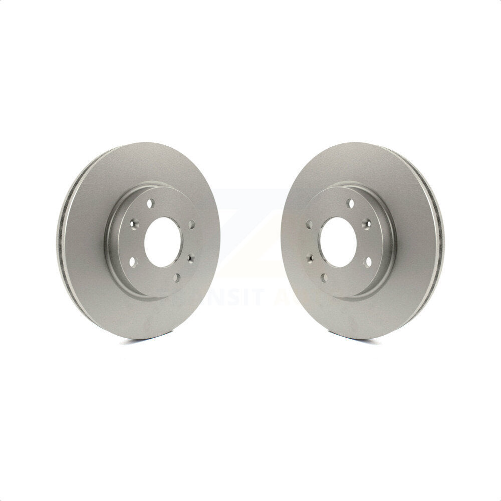 Front Coated Disc Brake Rotors Pair For Hyundai Sonata Kia Optima Magentis KG-100224 by Genius