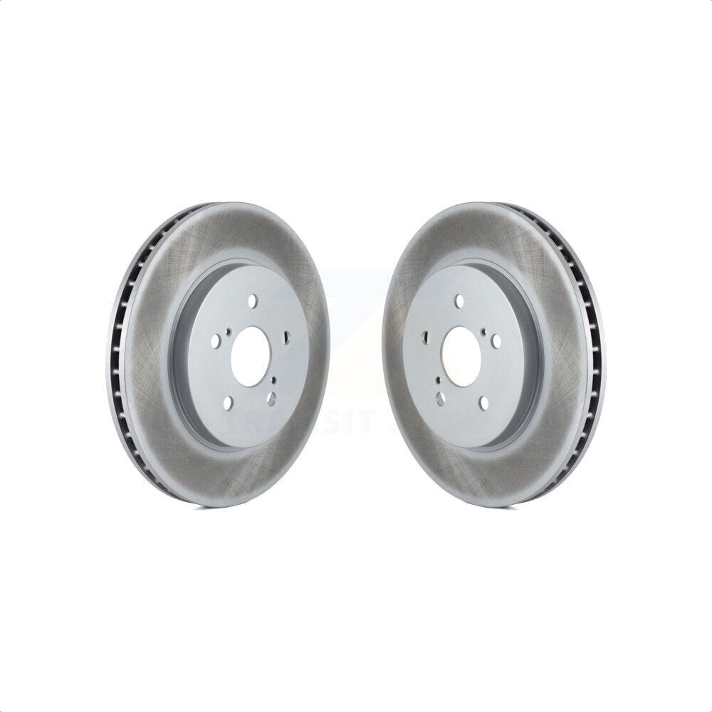 Front Coated Disc Brake Rotors Pair For Lexus Toyota Highlander RX350 RX330 RX400h KG-100229 by Genius