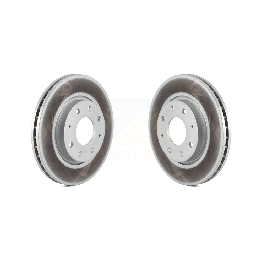 Front Coated Disc Brake Rotors Pair For Kia Spectra Spectra5 KG-100241 by Genius