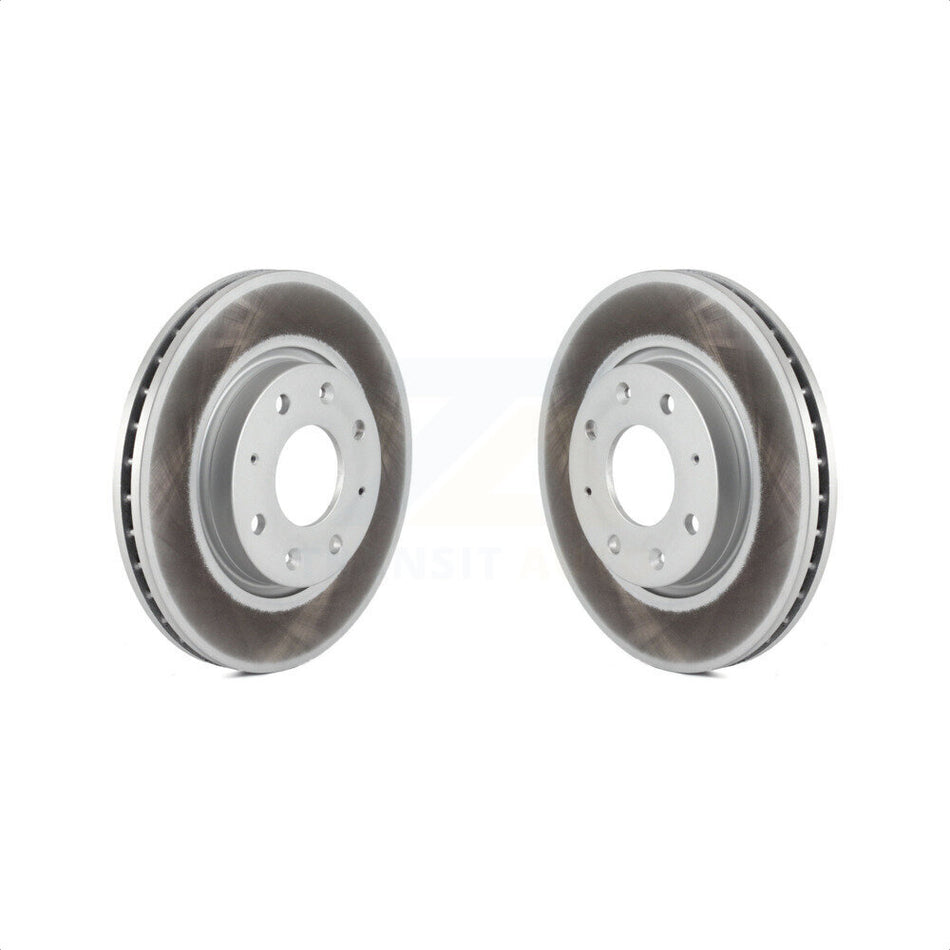 Front Coated Disc Brake Rotors Pair For Kia Spectra Spectra5 KG-100241 by Genius