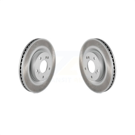 Front Coated Disc Brake Rotors Pair For Mitsubishi Galant Eclipse KG-100250 by Genius