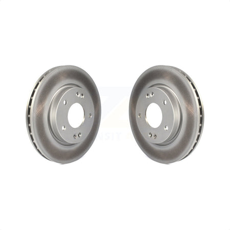 Front Coated Disc Brake Rotors Pair For Hyundai Elantra KG-100261 by Genius