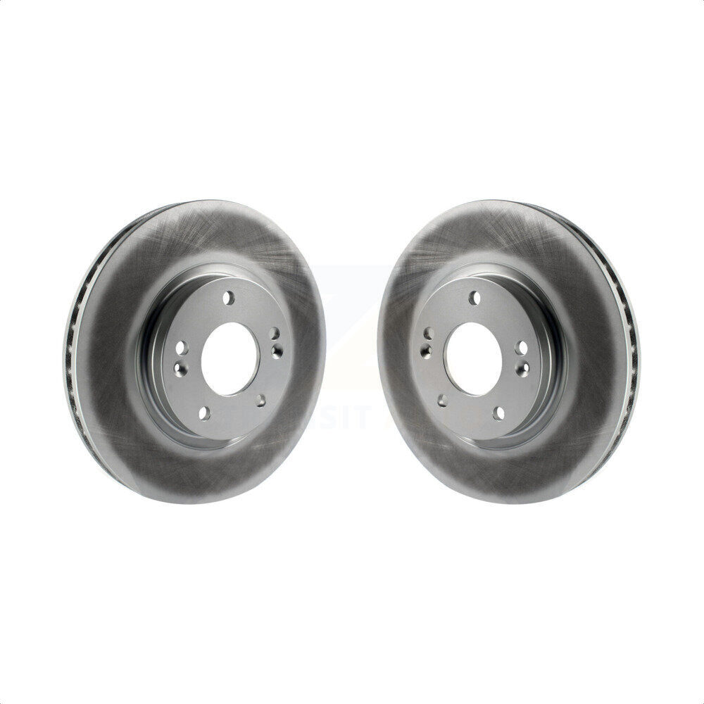 Front Coated Disc Brake Rotors Pair For 2007-2009 Hyundai Santa Fe KG-100280 by Genius