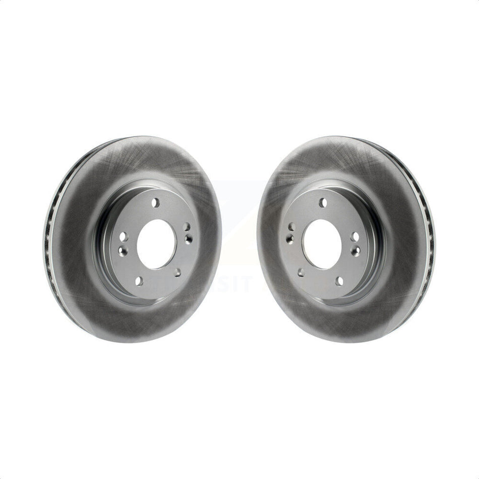 Front Coated Disc Brake Rotors Pair For 2007-2009 Hyundai Santa Fe KG-100280 by Genius