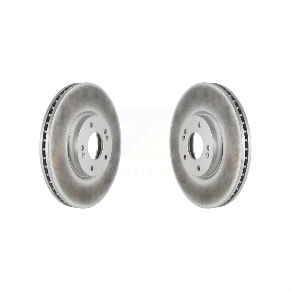 Front Coated Disc Brake Rotors Pair For 2007-2012 Hyundai Veracruz KG-100289 by Genius