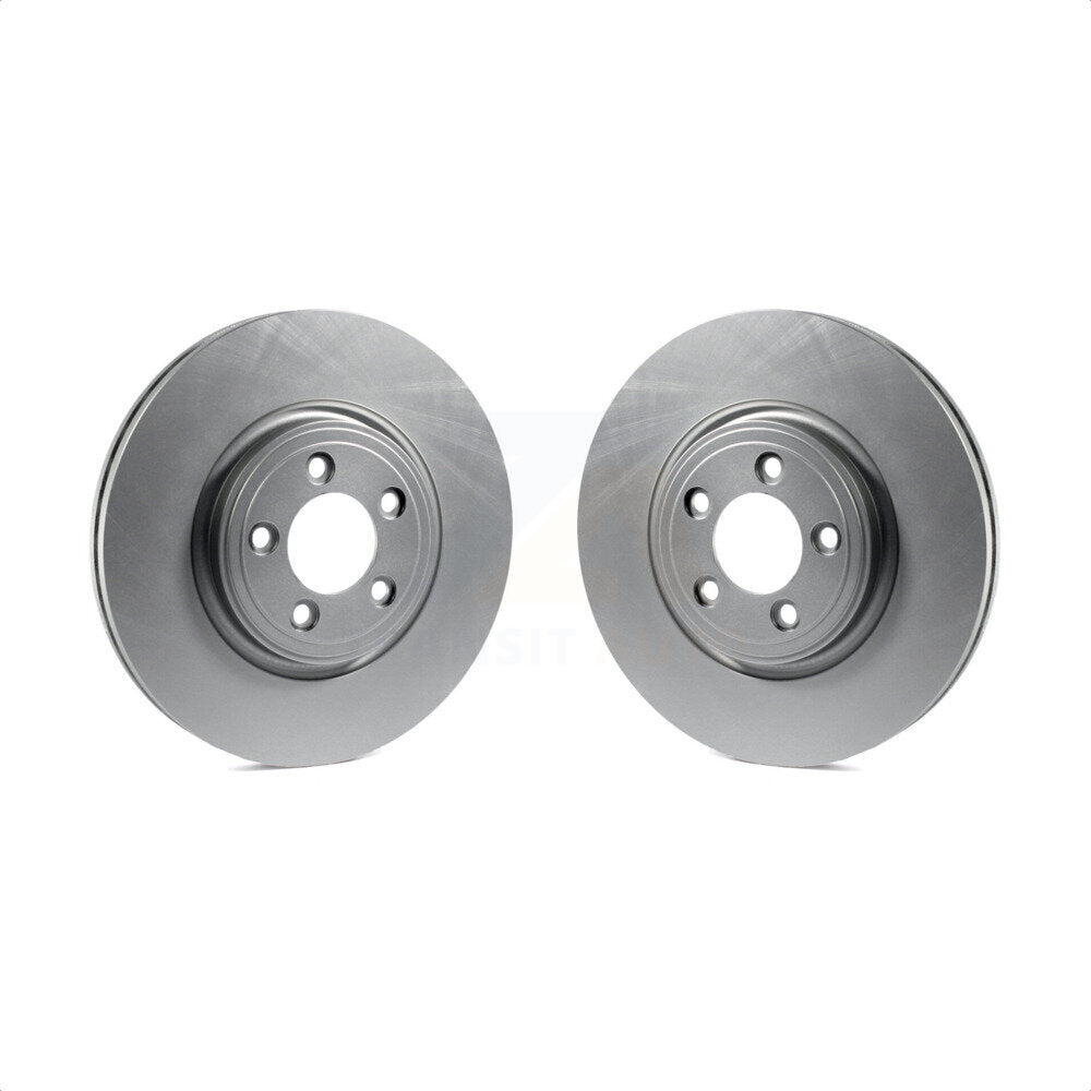 Front Coated Disc Brake Rotors Pair For Jaguar XF XJ8 S-Type XK Vanden Plas KG-100294 by Genius