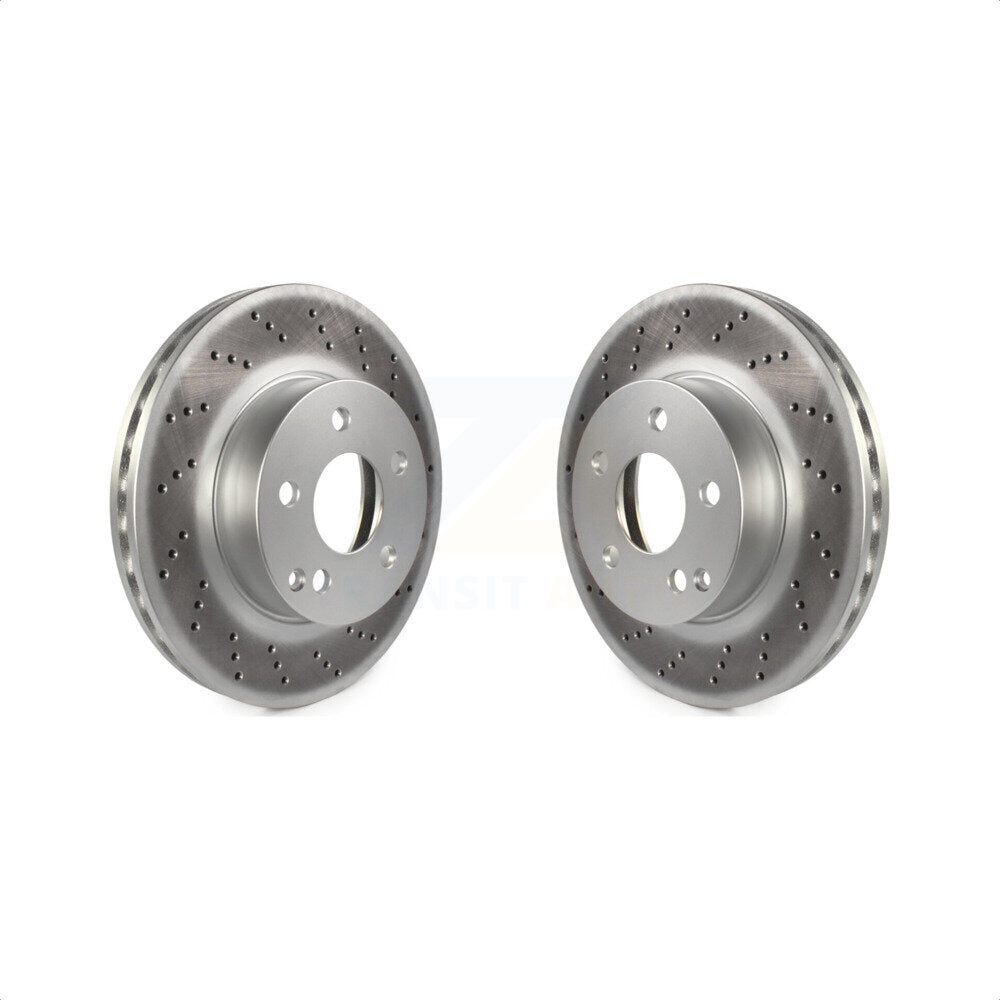 Front Coated Disc Brake Rotors Pair For Mercedes-Benz C300 C250 C230 KG-100319 by Genius