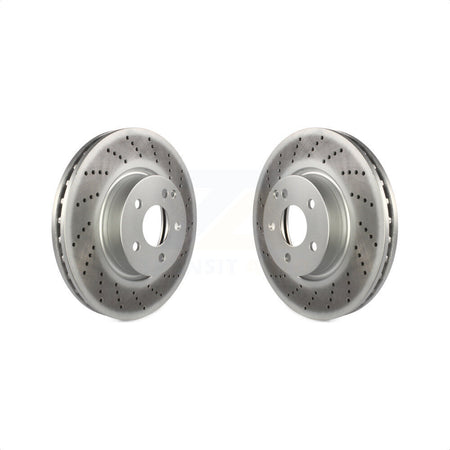 Front Coated Disc Brake Rotors Pair For Mercedes-Benz E350 C300 C350 E400 SLC300 E250 KG-100321 by Genius