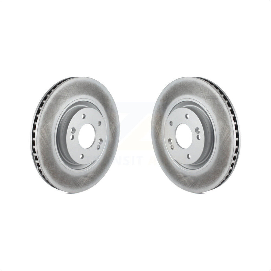 Front Coated Disc Brake Rotors Pair For Kia Hyundai Optima Sonata Sportage Tucson Azera Cadenza Nexo KG-100330 by Genius