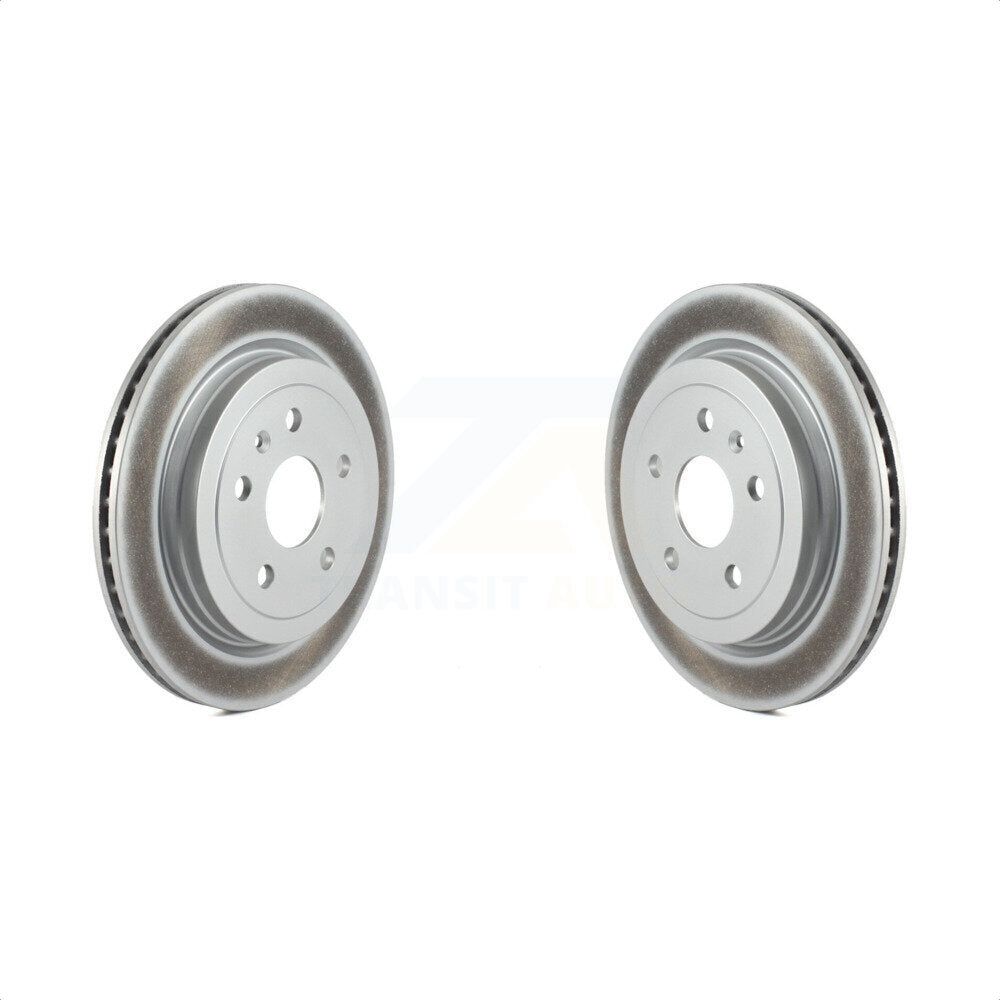 Rear Coated Disc Brake Rotors Pair For Chevrolet Camaro Cadillac CTS KG-100410 by Genius