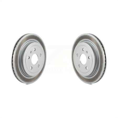 Rear Coated Disc Brake Rotors Pair For Chevrolet Camaro Cadillac CTS KG-100410 by Genius