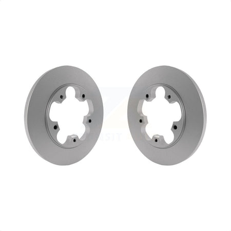 Rear Coated Disc Brake Rotors Pair For Ford Transit-250 Transit-350 Transit-150 HD With 5 Lug Wheels KG-100459 by Genius