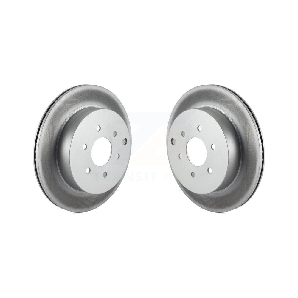 Rear Coated Disc Brake Rotors Pair For Nissan Pathfinder KG-100571 by Genius