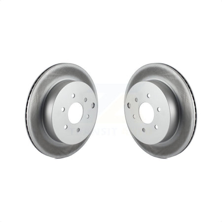 Rear Coated Disc Brake Rotors Pair For Nissan Pathfinder KG-100571 by Genius