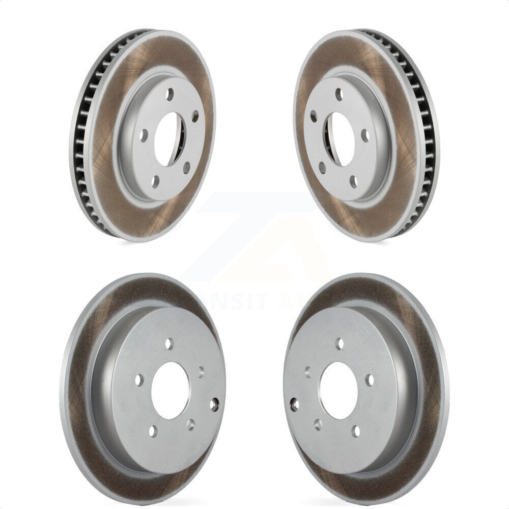 Front Rear Coated Disc Brake Rotors Kit For 2002-2004 Pontiac Montana FWD with rear brakes KG-100691 by Genius