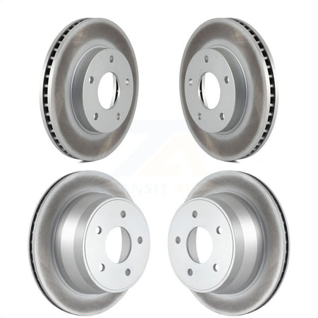 Front Rear Coated Disc Brake Rotors Kit For Chevrolet S10 Blazer GMC Sonoma Jimmy Oldsmobile Bravada Isuzu Hombre KG-100695 by Genius