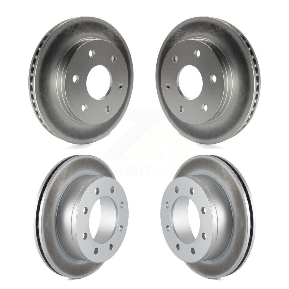 Front Rear Coated Disc Brake Rotors Kit For 2006-2006 Chevrolet Express 2500 GMC Savana KG-100697 by Genius