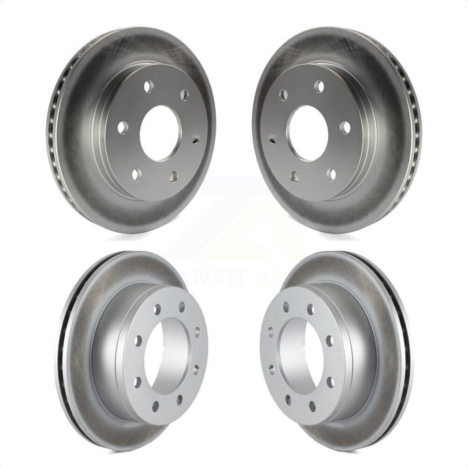 Front Rear Coated Disc Brake Rotors Kit For 2006-2006 Chevrolet Express 2500 GMC Savana KG-100697 by Genius