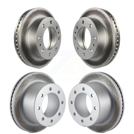 Front Rear Coated Disc Brake Rotors Kit For Chevrolet Silverado 3500 GMC HD Sierra Classic KG-100706 by Genius