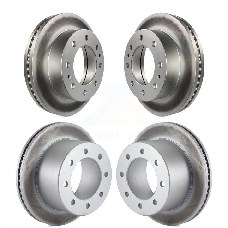 Front Rear Coated Disc Brake Rotors Kit For Chevrolet Silverado 3500 GMC HD Sierra Classic KG-100706 by Genius