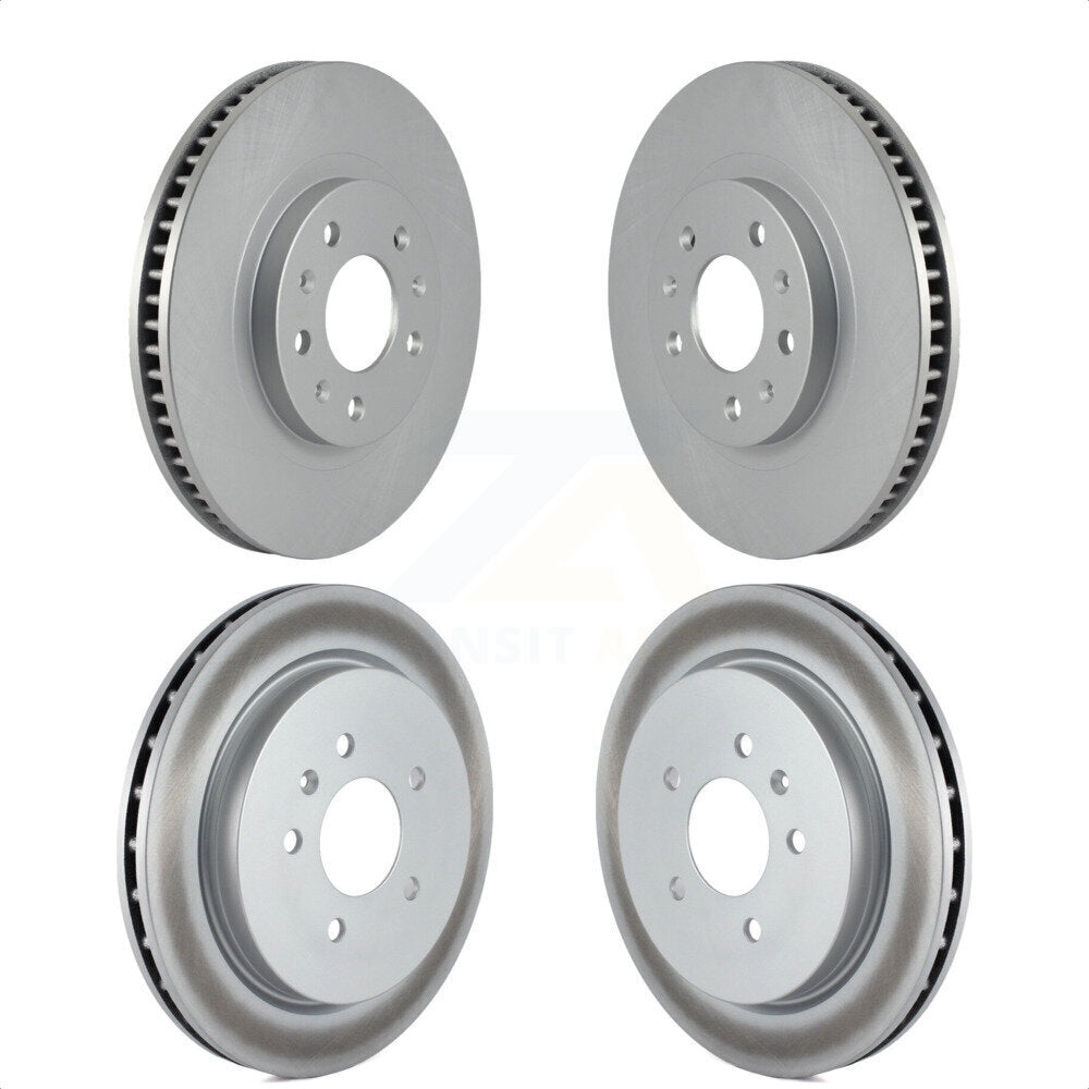 Front Rear Coated Disc Brake Rotors Kit For Cadillac CTS With Standard Suspension KG-100710 by Genius