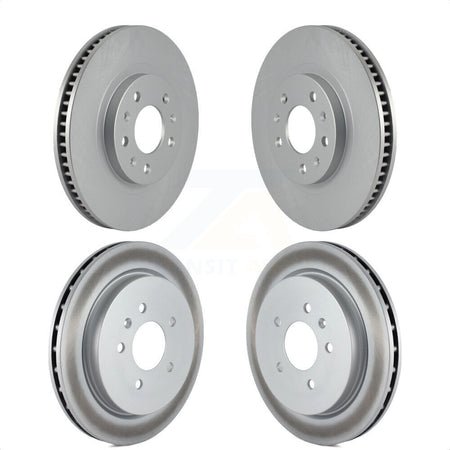 Front Rear Coated Disc Brake Rotors Kit For Cadillac CTS With Standard Suspension KG-100710 by Genius