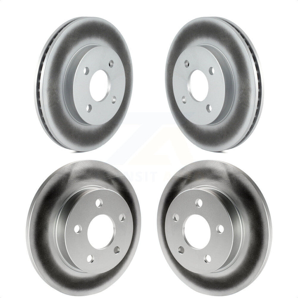 Front Rear Coated Disc Brake Rotors Kit For Pontiac G5 Pursuit KG-100711 by Genius