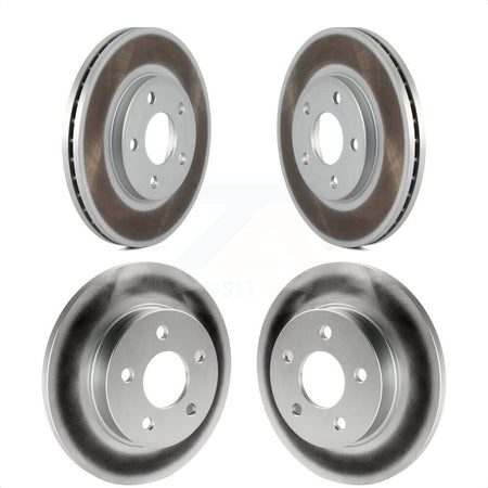 Front Rear Coated Disc Brake Rotors Kit For Chevrolet Malibu Pontiac G6 With 276mm Diameter Rotor KG-100714 by Genius