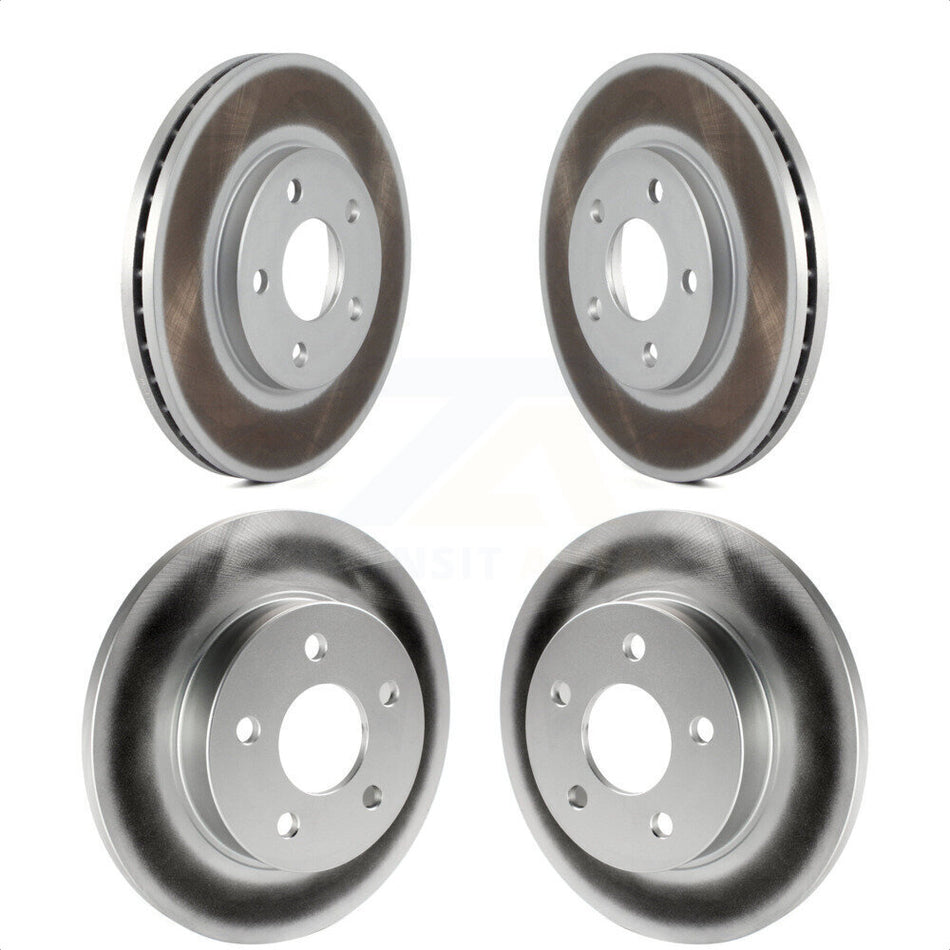 Front Rear Coated Disc Brake Rotors Kit For Chevrolet Malibu Pontiac G6 With 276mm Diameter Rotor KG-100714 by Genius