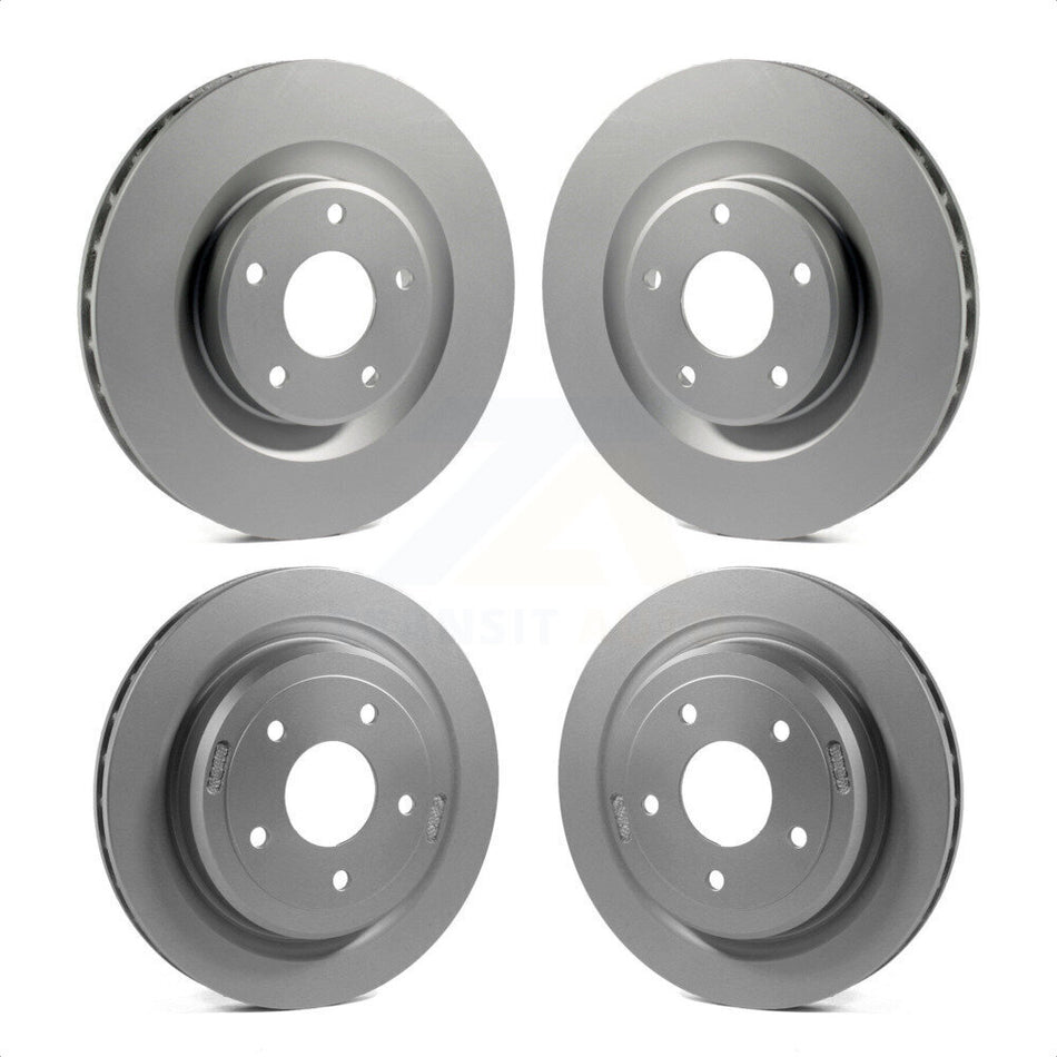 Front Rear Coated Disc Brake Rotors Kit For Chevrolet Corvette Cadillac XLR KG-100715 by Genius