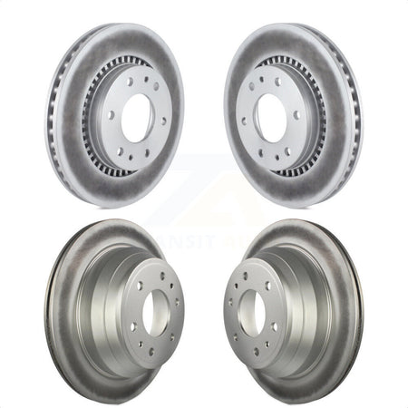 Front Rear Coated Disc Brake Rotors Kit For Chevrolet Trailblazer GMC Envoy Buick Rainier Isuzu Ascender KG-100724 by Genius