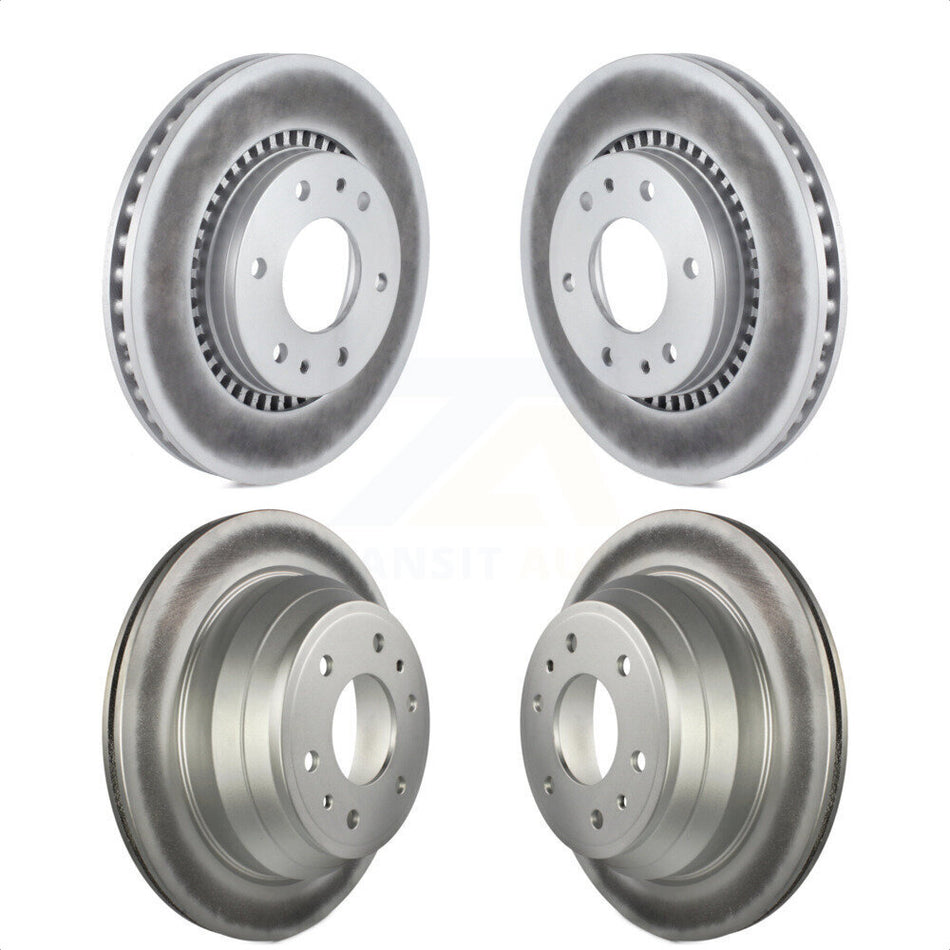 Front Rear Coated Disc Brake Rotors Kit For Chevrolet Trailblazer GMC Envoy Buick Rainier Isuzu Ascender KG-100724 by Genius