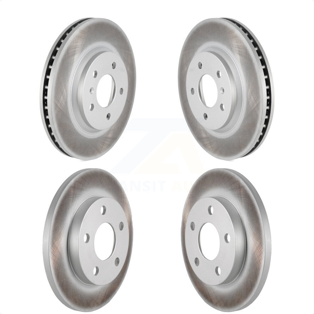 Front Rear Coated Disc Brake Rotors Kit For Chevrolet Impala Limited KG-100729 by Genius