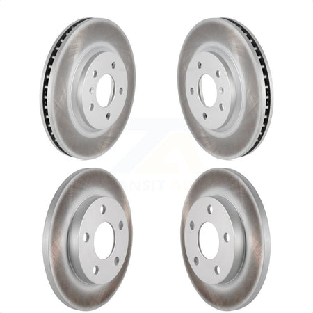 Front Rear Coated Disc Brake Rotors Kit For Chevrolet Impala Limited KG-100729 by Genius