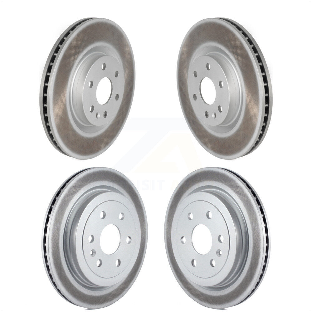 Front Rear Coated Disc Brake Rotors Kit For Cadillac SRX Saab 9-4X KG-100742 by Genius