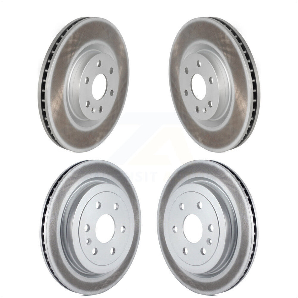 Front Rear Coated Disc Brake Rotors Kit For Cadillac SRX Saab 9-4X KG-100742 by Genius