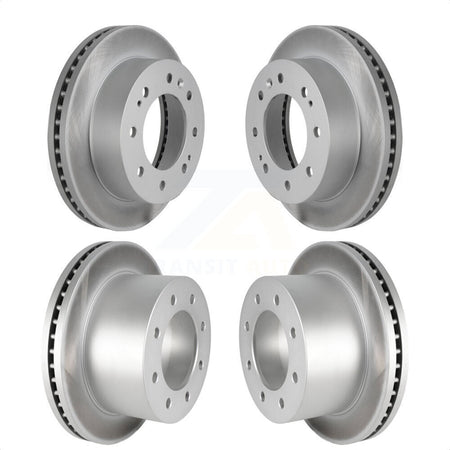 Front Rear Coated Disc Brake Rotors Kit For 2011-2019 Chevrolet Silverado 3500 HD GMC Sierra With Dual Wheels KG-100749 by Genius