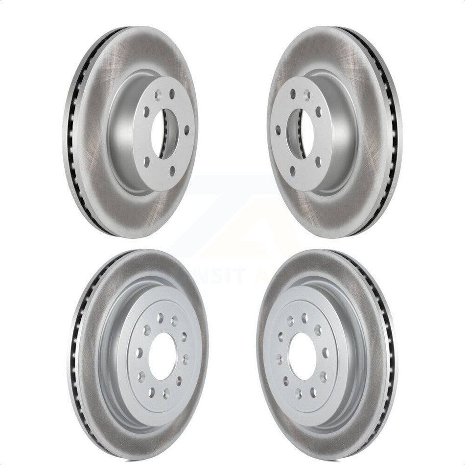 Front Rear Coated Disc Brake Rotors Kit For Cadillac ATS KG-100753 by Genius